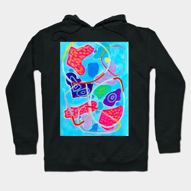 blue abstract Hoodie by terezadelpilar